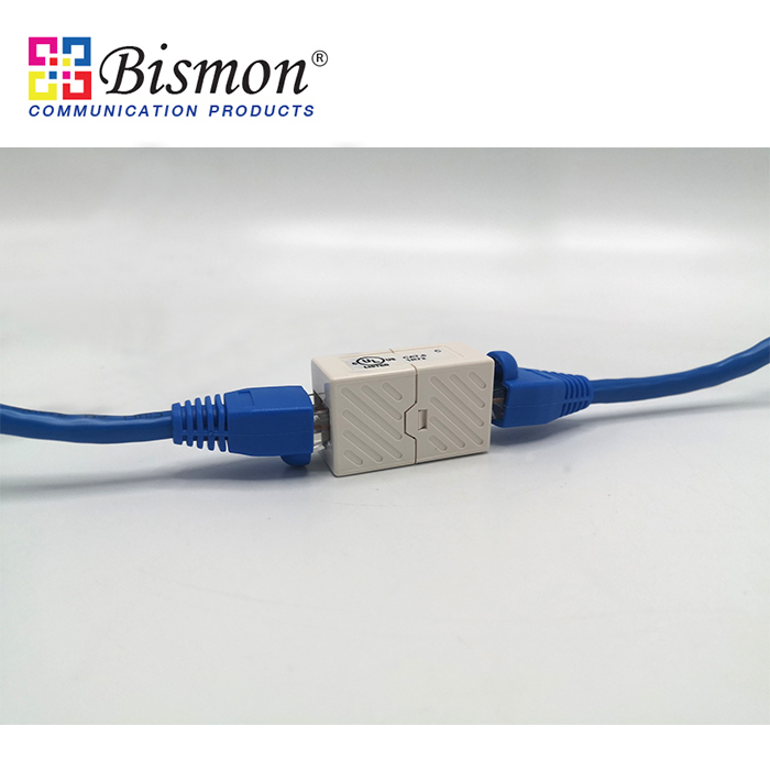 Cat.6 Mini In-Line Coupler Unshielded Type สีขาว (ตัวต่อสาย)
